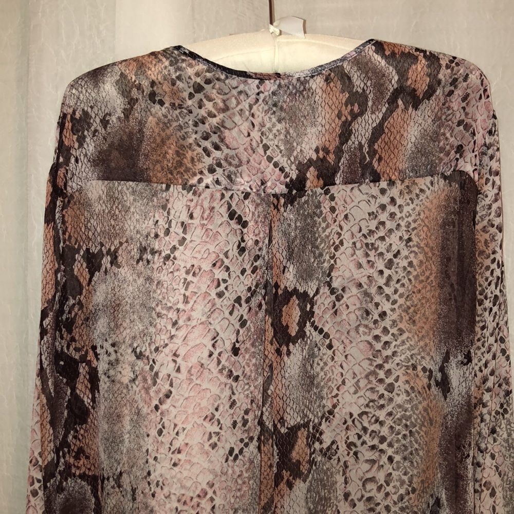 Single La L Python Snake Print Ivory Blush Pink B… - image 4